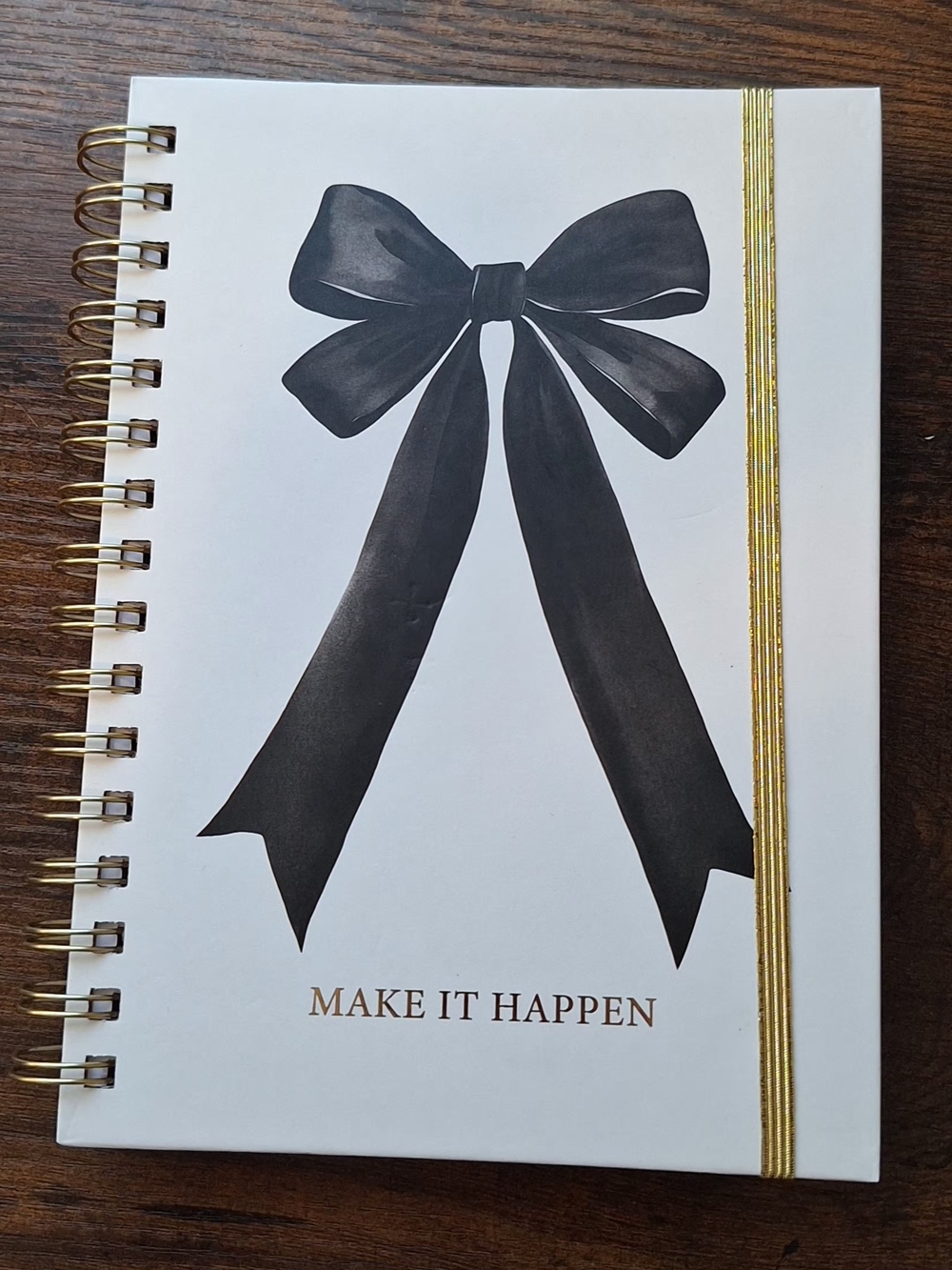 Make It Happen Spiral Planner — Black Bow Design